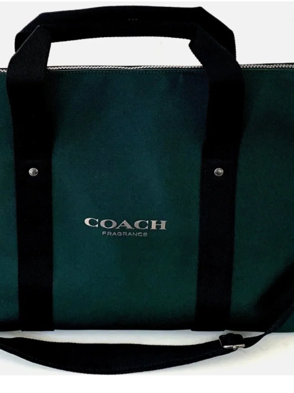 Coach Fragrance Duffle Dark Green Weekender Carry-on Gym Shoulder / Hand Bag New